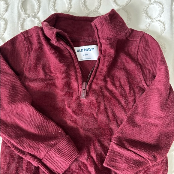 Old Navy Kids Burgundy Sweater - Picture 2 of 4